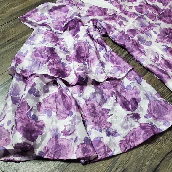 Boohoo Purple Floral Mini Dress - Picture 5 of 15